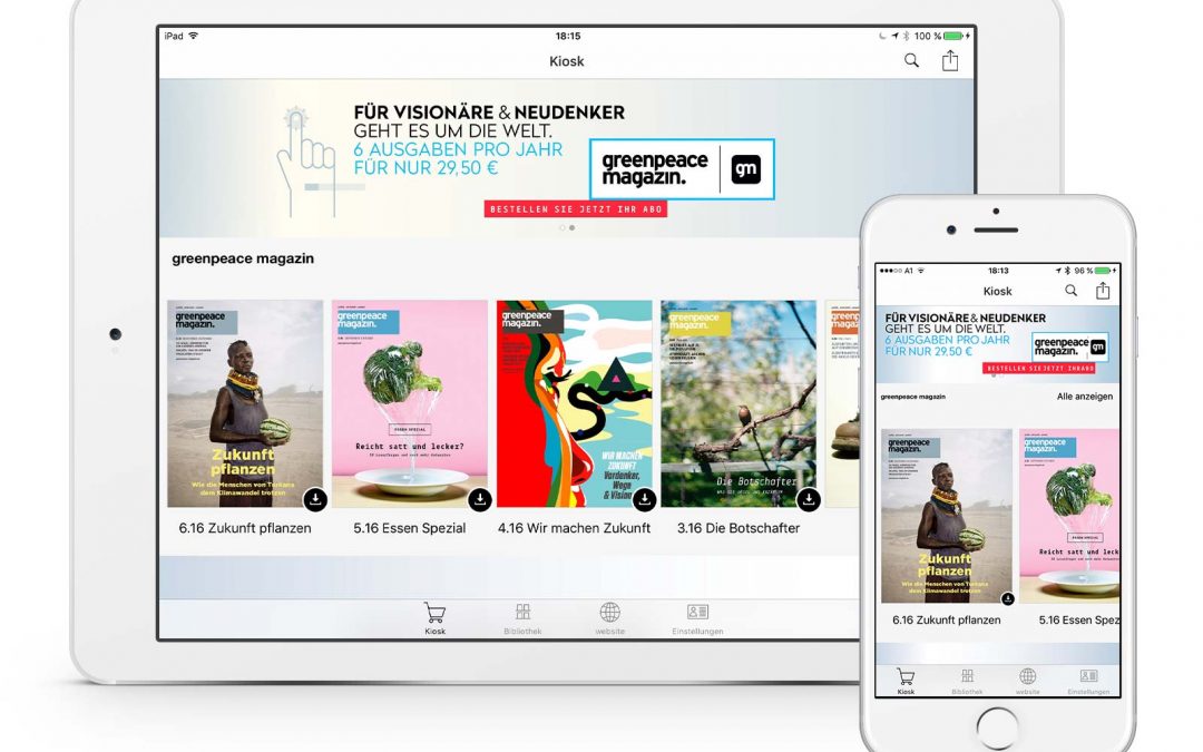 Die Greenpeace-Magazin-App jetzt auch für Smartphones!